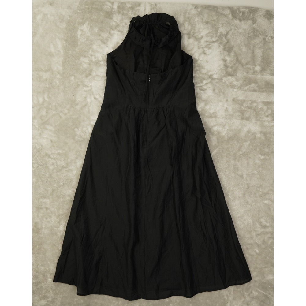 Banana Republic Dress Womens 12 NWT Black Lined Halter Ruffle Neck Chic Cocktail - Picture 4 of 11